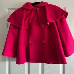 Elegant Women's Pink Cape Coat